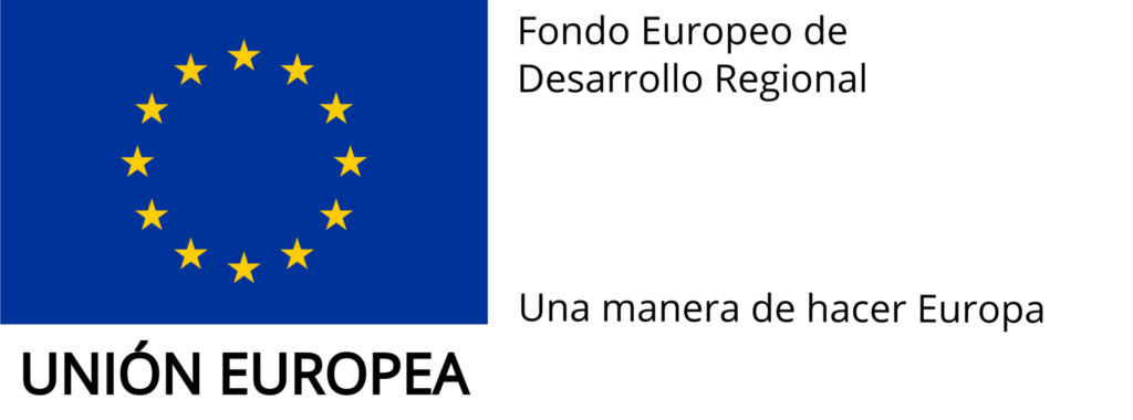 Logo del Fondo Europeo de Desarrollo Regional (FEDER).