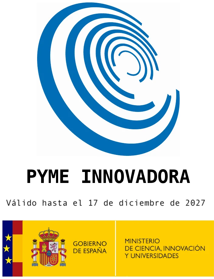 Logo del certificado PYME Innovadora otorgado por el Ministerio de Ciencia, Innovación y Universidades de España.